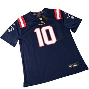 NWT New England Patriots Jersey Youth Kids XL Blue‎ Mac Jones #10 Nike NFL